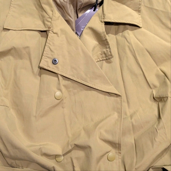 Ava & Viv Womens Plus 2X Trench Coat Rain Jacket Tan Water Resistant NWT NEW - Picture 3 of 7